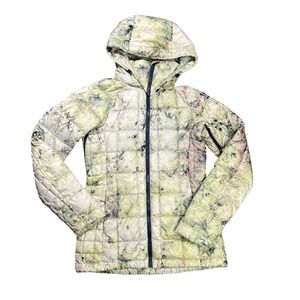 Burton ak Baker Down Jacket Women's XS Green Pink Tie Dye Puffer Hooded 10014